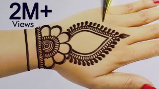 Latest Simple Backhand Mehndi design| Easy Mehandi design| Stylish Mehndi design trick| Henna Mehndi screenshot 1