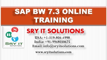 SAP BW 7.3 ONLINE TRAINING LIVE DEMO VIDEO | SRY IT SOLUTIONS