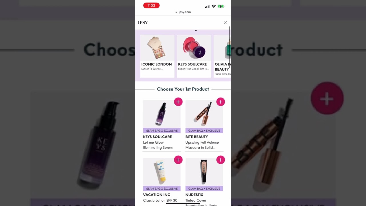 Ipsy Glam Bag X May 2022 CHOICE (Ultra Personalization)