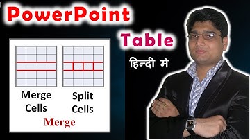 PowerPoint Table मैं Cells को Merge और Split कैसे करेंगे 🎯 Insert tab in PowerPoint