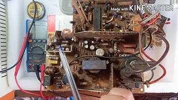 Vertical Section fault in an old CRT Television and how it works.