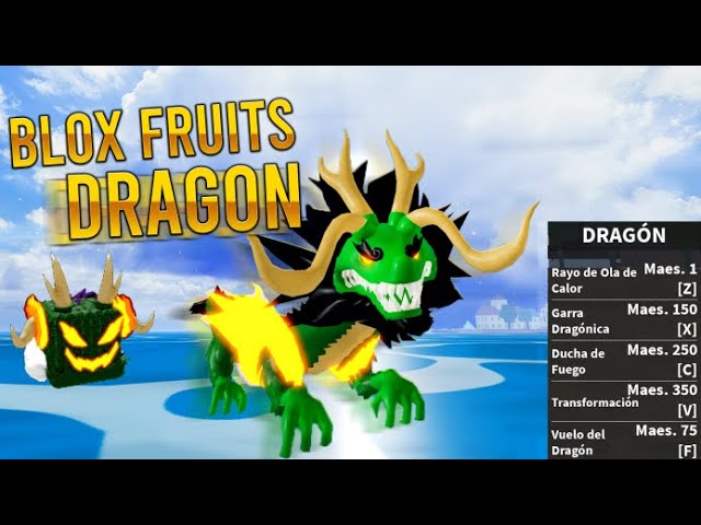 🐉Fruta Dragon Blox Fruits Habilidades, Cambiar De Color Dragon Completo 