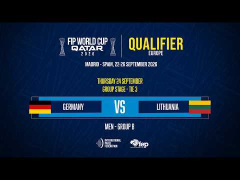 🇩🇪 GERMANY vs LITHUANIA 🇱🇹 - MEN - GROUP B - TIE 3 - COURT 2 - FWC 2026 QUALIFIERS EUROPE