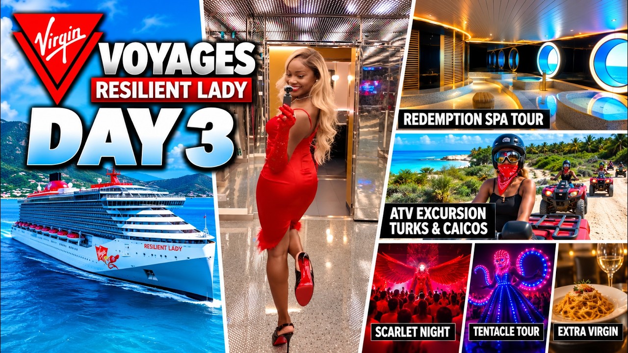 Virgin Voyages Day 3! Redemption Spa Tour, ATV's, Scarlet Night + VIP Access 🚢