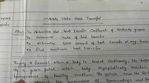 PART B : Exp no. 9 Experiment on Transient Conduction Heat Transfer