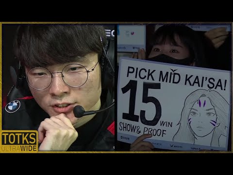 FAKER PICKS MID KAI&rsquo;SA IN LCK ON FAN&rsquo;S REQUEST! - T1 vs KDF Highlights | LCK Spring 2022