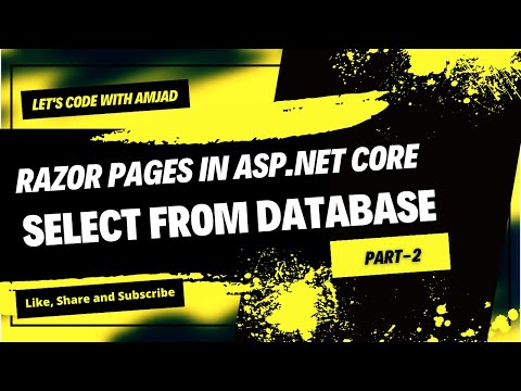 Part-2 : Razor Pages in ASP.NET Core | Select from Database with Code First Approach