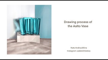Drawing process of The Aalto Vase in Procreate.