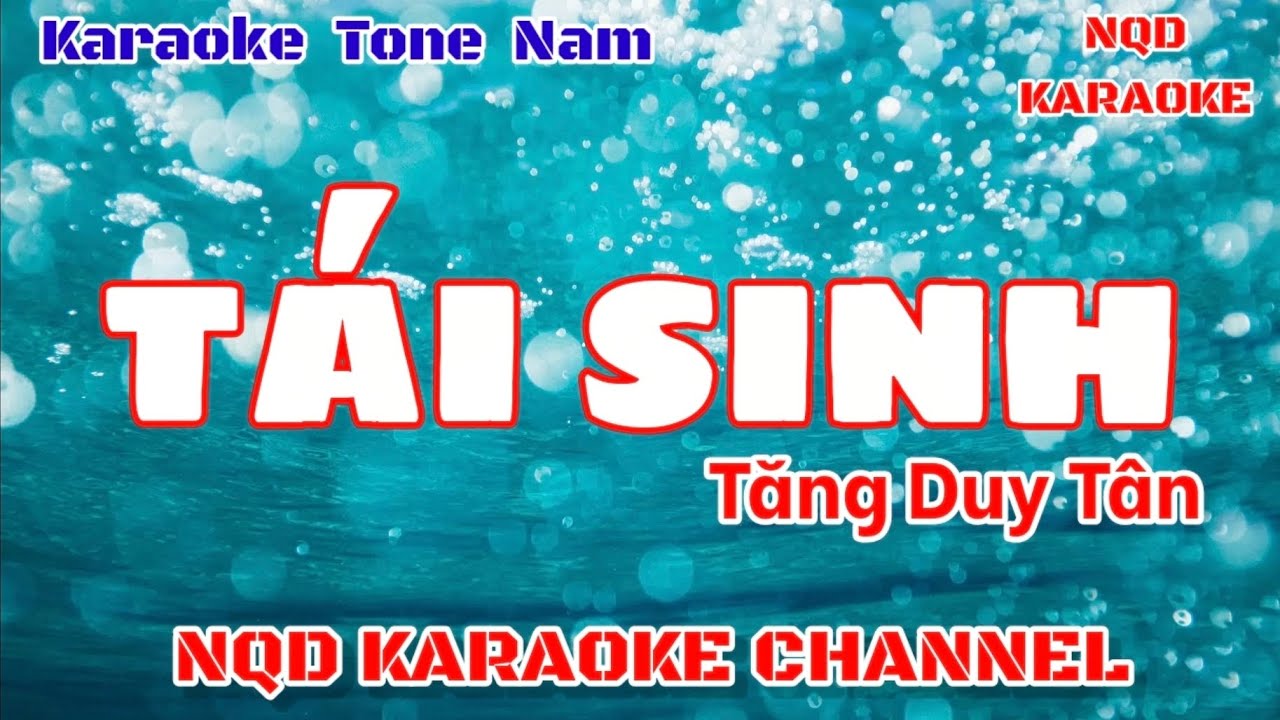 KARAOKE ||TÁI SINH ||TONE NAM || 4K NEW BEAT 