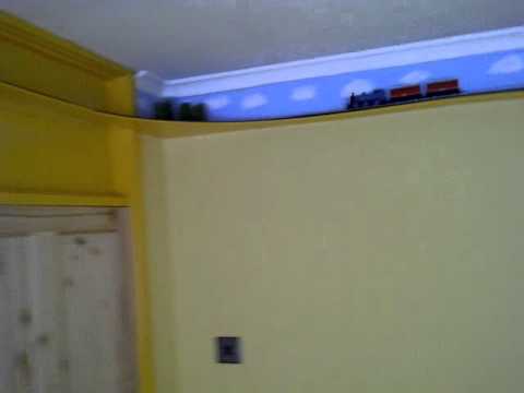 wall mounted train set