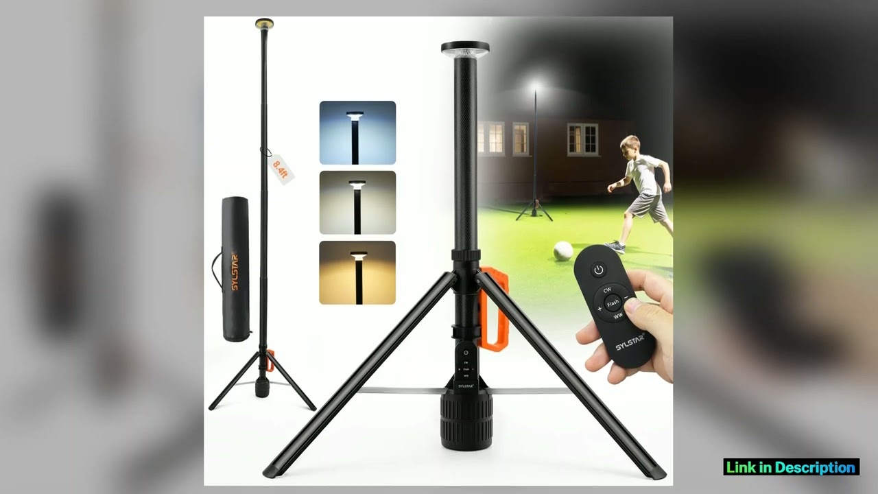 360 Rechargeable Work Light Remote Control 84Ft Max Height 3000LM Ultra Bright 3CCT Dimmable