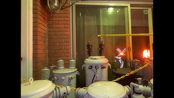 Pole Transformer. Non ballasted. 100amp breaker. Sparks and arcs!