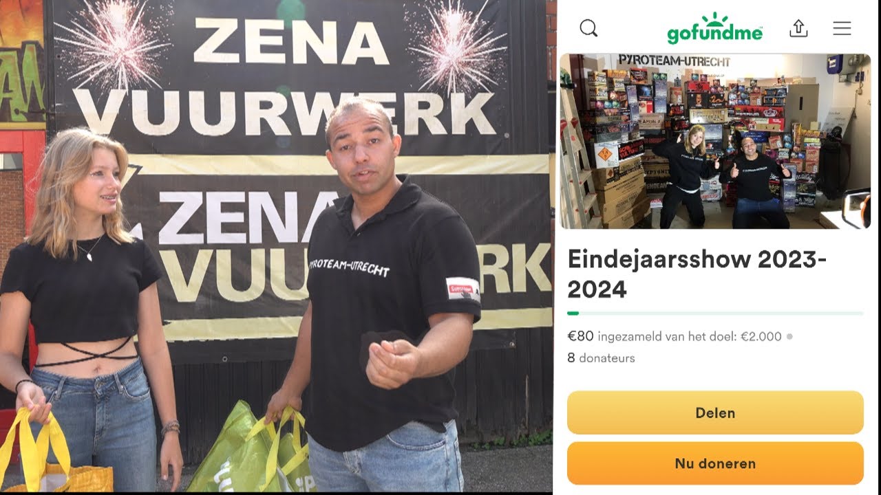 VUURWERKSHOW BOUWEN SAMEN MET ONZE COMMUNITY 5 EUROS OP JE MUIL GAUW