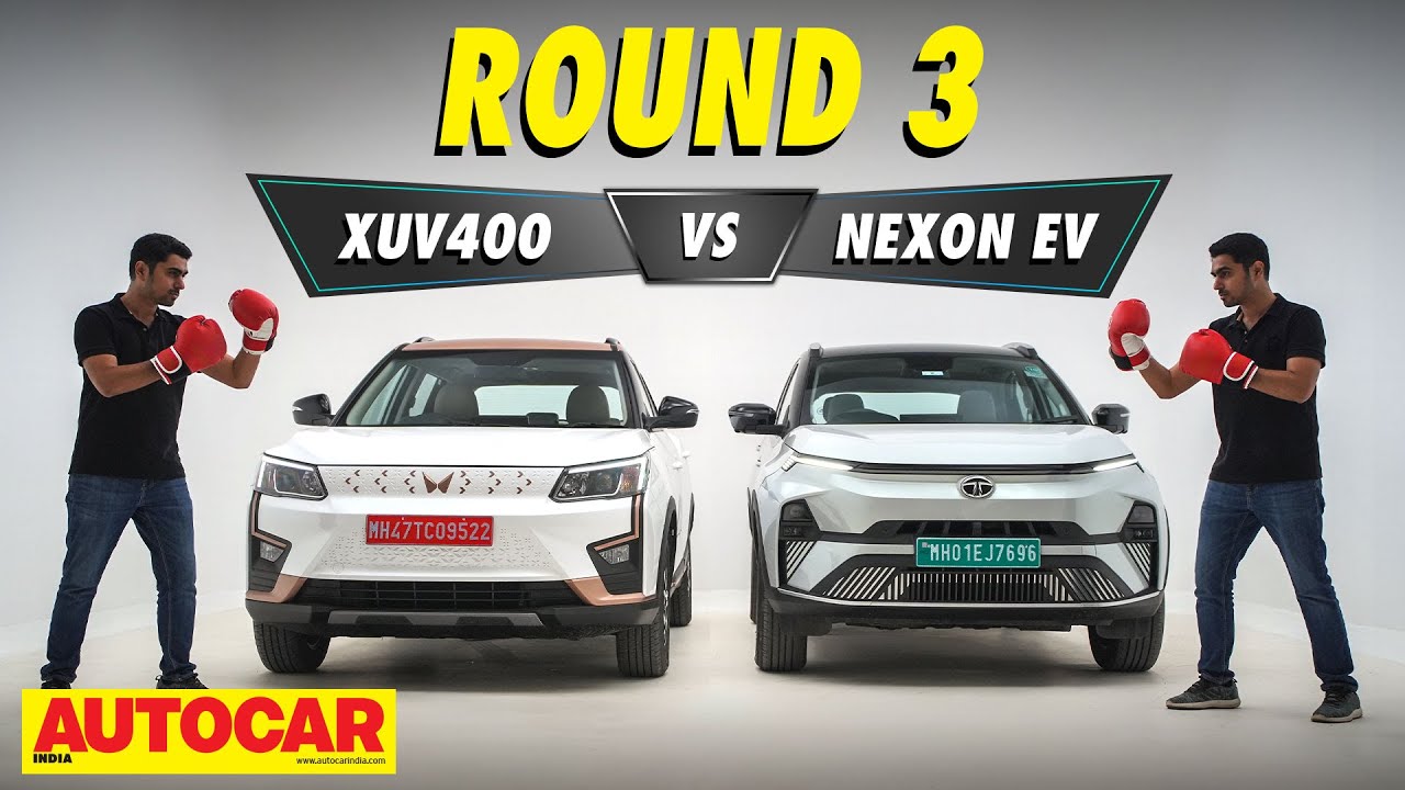 2024 Mahindra XUV400 vs Tata Nexon EV - Best EV under Rs 20 lakh? | Comparison | @autocarindia1