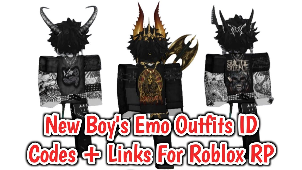 New 3] Boy's Emo Outfits ID Codes + Links For Brookhaven RP, Berry