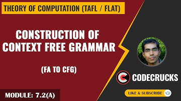 082 - Construction of Context Free Grammar (FA to CFG) | TOC by Mahesh Goyani | CodeCrucks