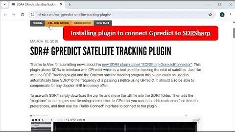 Installing plugin to connect Gpredict to SDRSharp
