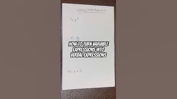 Turning Variable Expressions into Verbal Expressions ✍️ | Algebra Basics