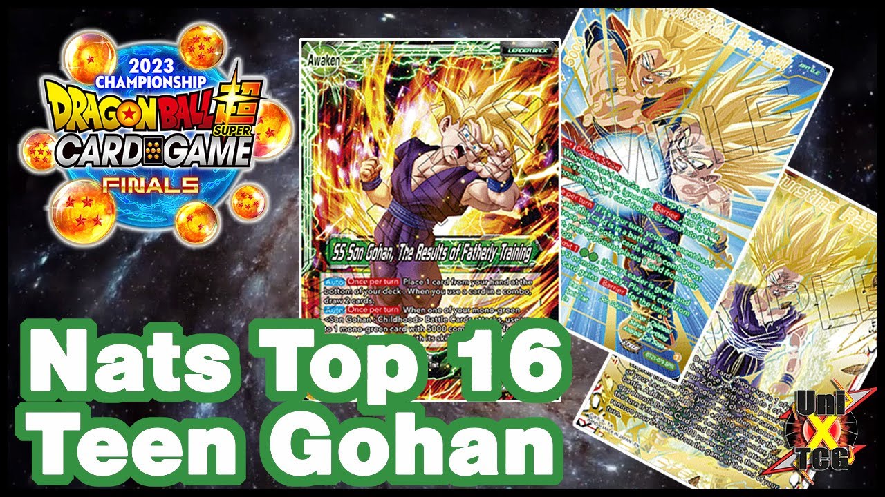 2023 Nationals Top 16 Teen Gohan Deck Profile w/ Andrew Klinger! DBS Card Game: Masters!
