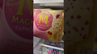 New Magnum Ice Cream Flavors! Pink Lemonade White Chocolate & Blueberry Cookie Milk Chocolate! Resimi