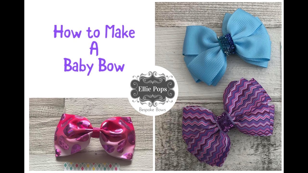 How to make a Baby Bow with Velcro - YouTube
