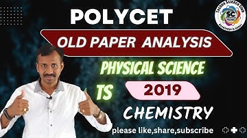 POLYCET 2023 | OLD PAPER/previous paper Analysis | TS POLYCET 2019 CHEMISTRY PART BITS EXPLINATION
