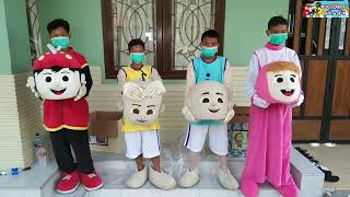 My Friends UNBOXING COSPLAYS Upin Ipin BoBoiBoy Galaxy Masha Lily On My Way Alan Walker