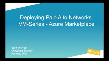 Deploying VM-Series from Azure Marketplace