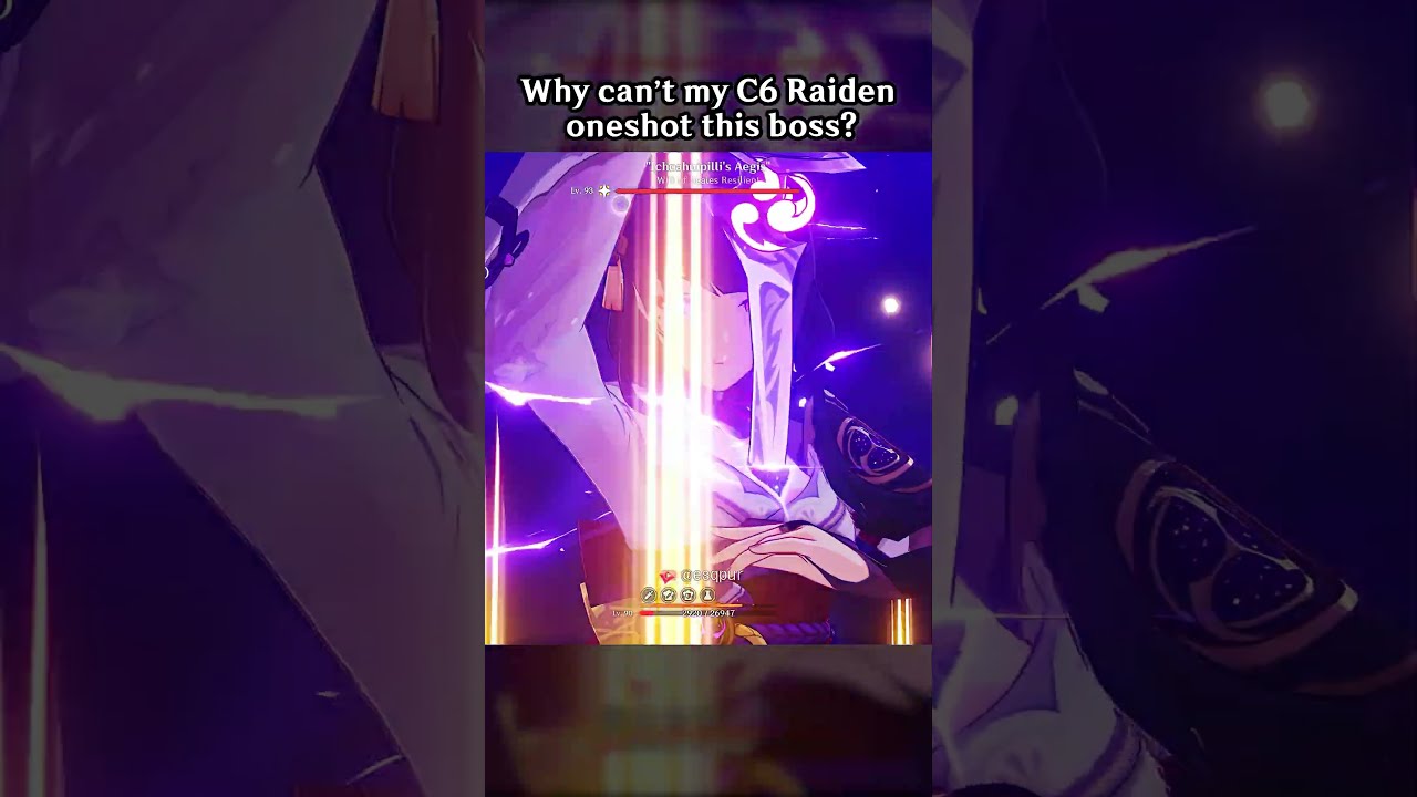 WHY CAN T MY C6 RAIDEN ONESHOT THIS BOSS 