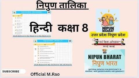 Nipun talika Hindi class 8 @official M.Rao
