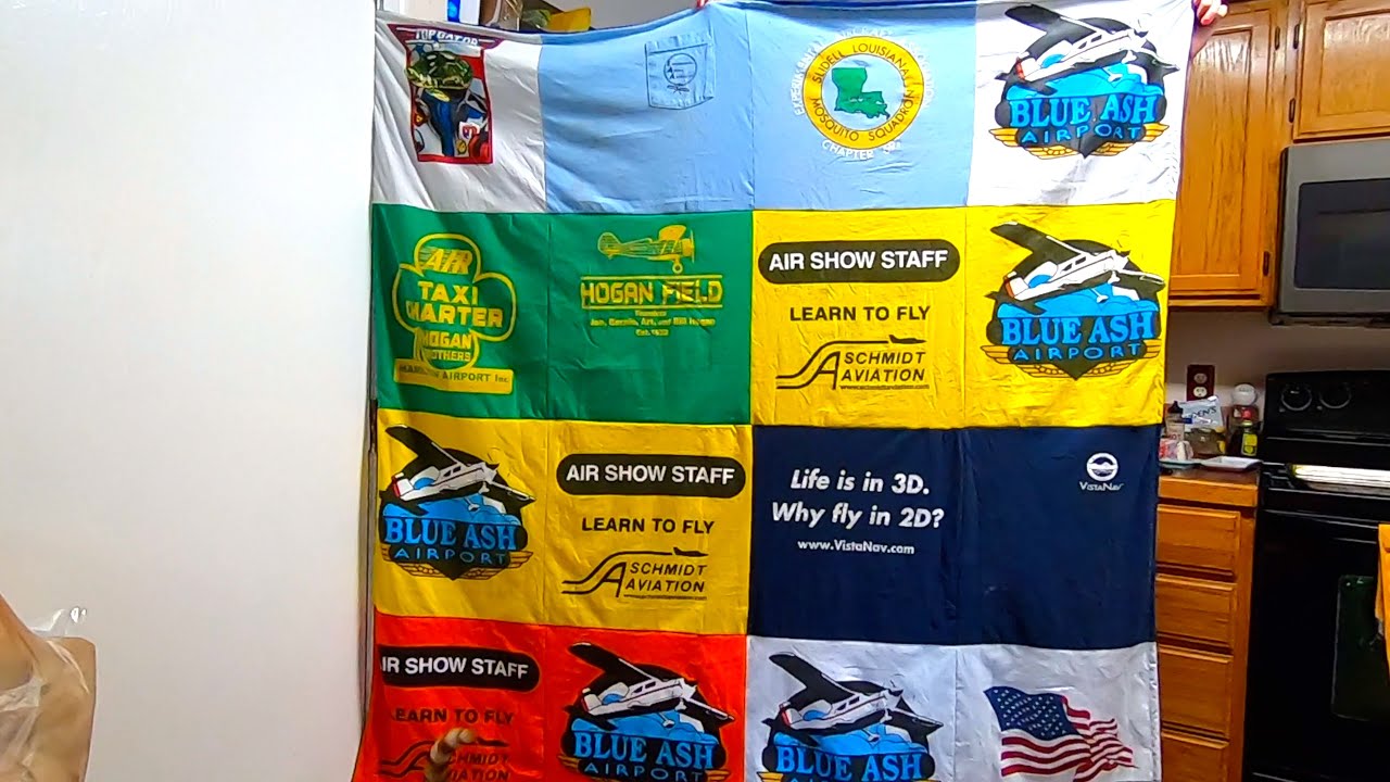 Volunteer Memory Stitch Quilt from T-shirts - Grumman Style - YouTube
