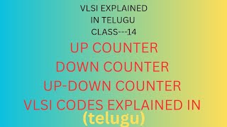 In this video, I explained VLSIdesigncodes for different types of counters including Up,down,up down