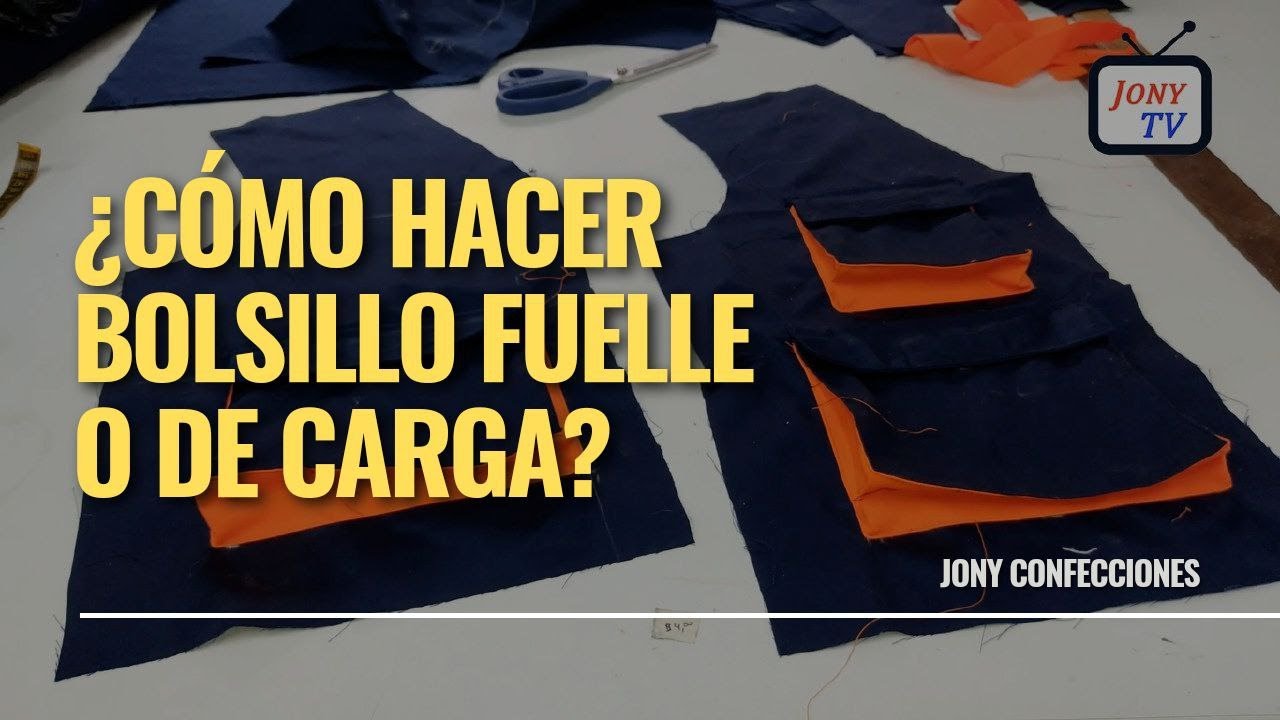 Cómo Hacer: BOLSILLO FUELLE o CARGO + DOBLE COLOR + VELCRO + PROFESIONAL