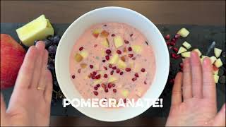 Strawberry Custard with Fruits and Chia Seeds with Shan Custard Powder