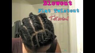 Natural Hair| Light blow out 'Flat twist out'