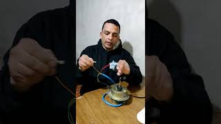 #como probar ventilador de aire acondicionado exterior sin #capacitor  #electricidad
