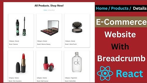 React JS Ecommerce Website with Breadcrumb | Step by Step Tutorial in Hindi 
