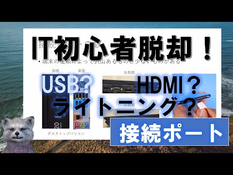 《IT初心者脱却講座 初級3》接続ポート USB?HDMI?