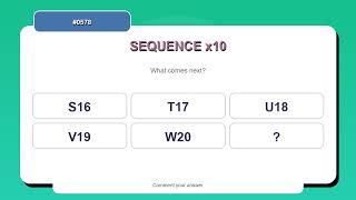 Sequence Challenge #0578 | 10 Sequence and Pattern Practice Questions