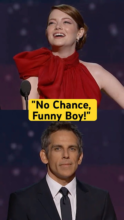 Ben Stiller Tries to Keep Emma Stone on Script at the 84th #oscars #shorts