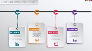 PowerPoint infographics 4 step SLIDE DESIGN| Animation| PowerPoint Presentation Powerpoint tutorial