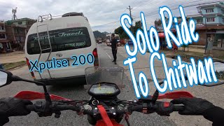 Solo Ride To Chitwan Sauraha | Xpulse 200 | Rainy Day Ride ||