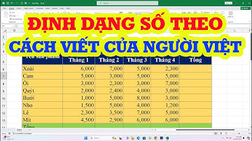 Cách định dạng số theo cách viết của người việt trong Excel
