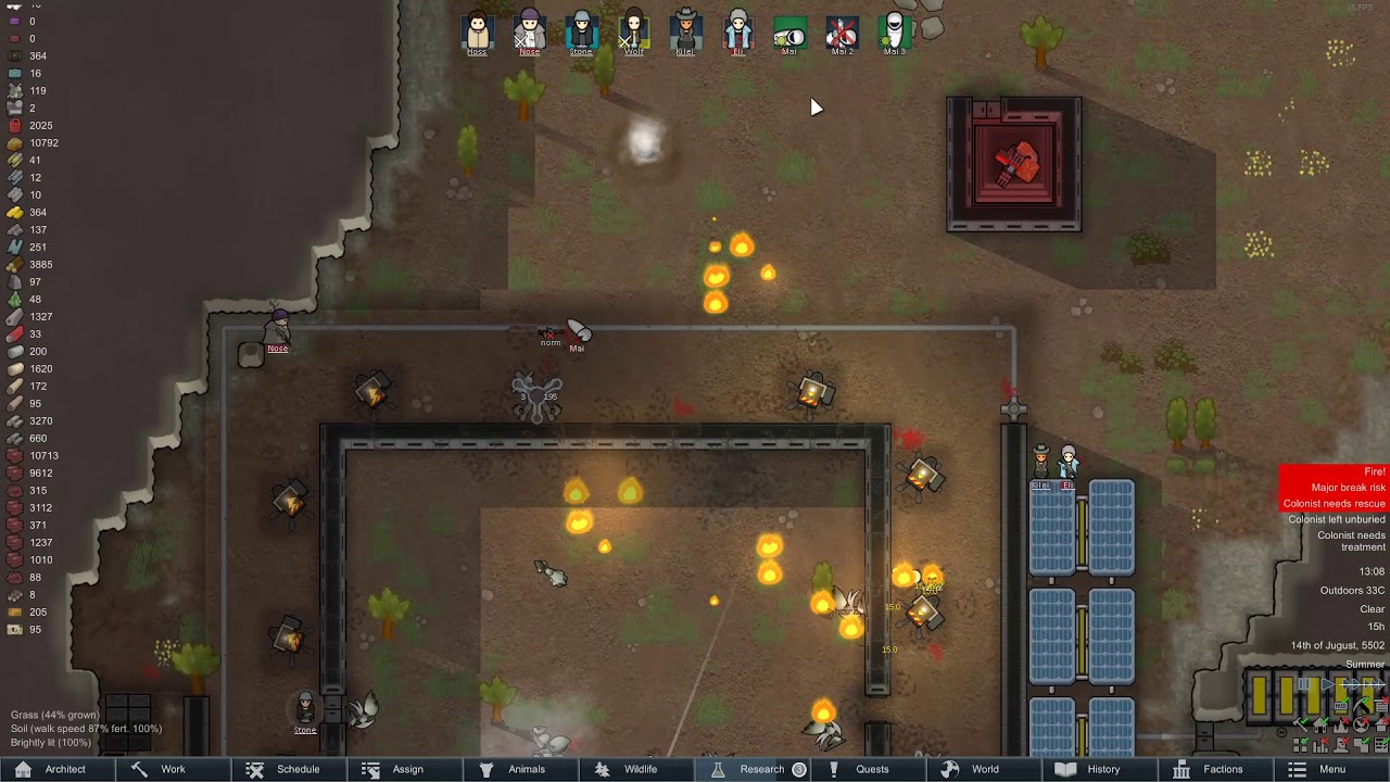 Massive Mechanoid raid Rimworld YouTube