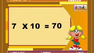 Interactive Maths for Kids - Table of 7 with Activities and Exercises