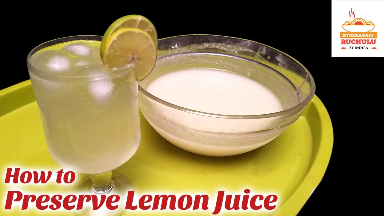 Lemon Juice | Preserved Lemon Juice | How to Store Lemon Juice | Nimbu Pani | Summer Lemon Water | Hyderabadi Ruchulu