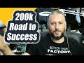 A motivational message on the road to success - 200k Subscribers.