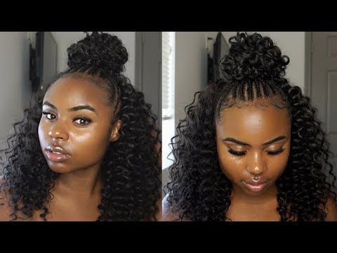 Half Up Half Down Crochet Hairstyle Back To School Freetress