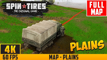 SpinTires (2014) - Full Walkthrough Map - Plains - No Commentary (4K 60FPS)