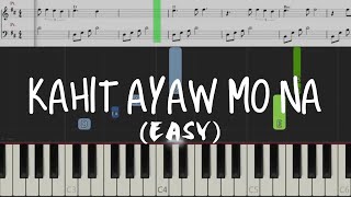Kahit Ayaw Mo Na - This Band | Easy Piano Tutorial chords